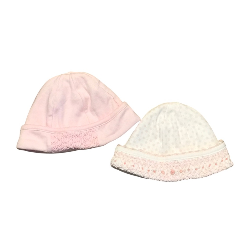 🆕 Magnolia Baby Girl Pink Smocked Hat Bundle
